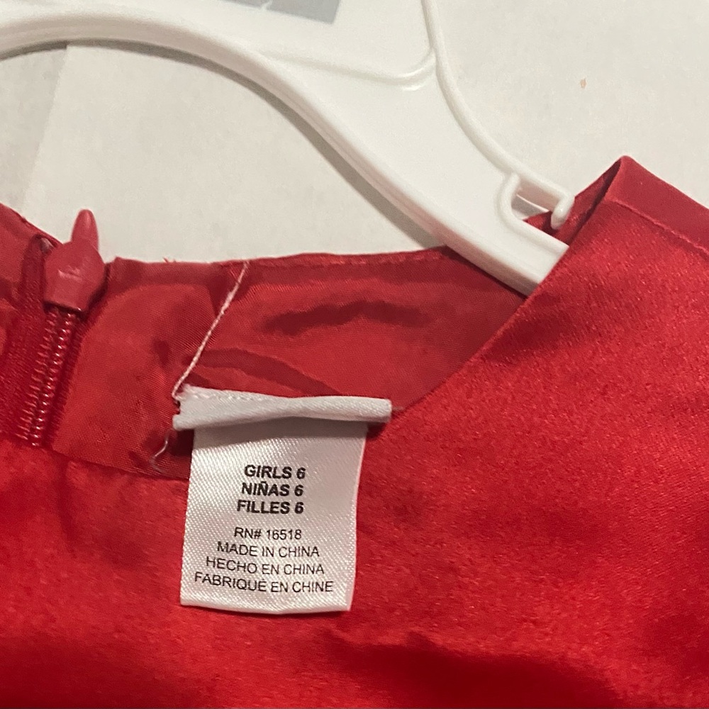 Sweet Heart Rose Size 6 Kids Red Short Sleeve Dress Girls Excellent Condition - Picture 10 of 10